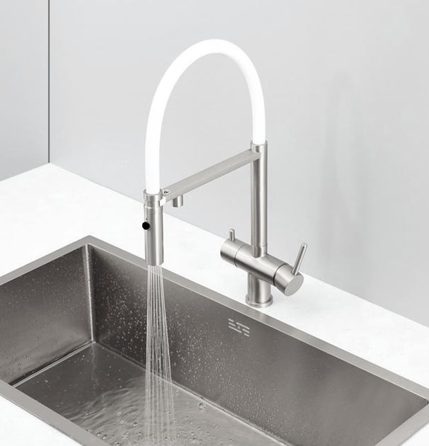 Кухонний змішувач Fabiano FKM 3130 Inox White 8231.403.1932 - изображение 8