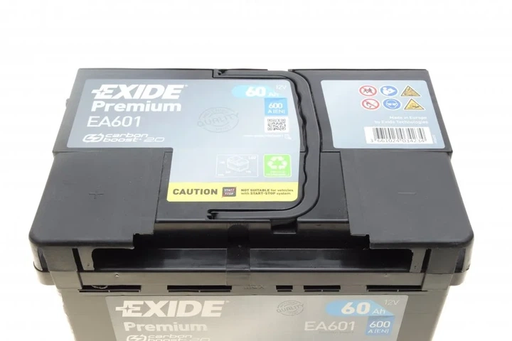 Акумулятор EXIDE EA601 Chevrolet Lacetti, Cruze, Tacuma, Evanda; Chrysler Neon; Hyundai Sonata; KIA Sportage; Mazda 3; Dodge Viper, Nitro; Jeep Wrangler; Seat Ibiza 01579A111K - изображение 6