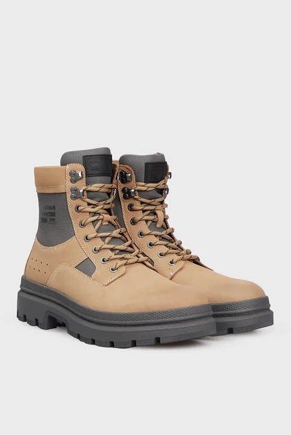Чоловічі бежеві нубукові черевики Arron Lace Mid M G-Star RAW 42 D25773,01 - изображение 3
