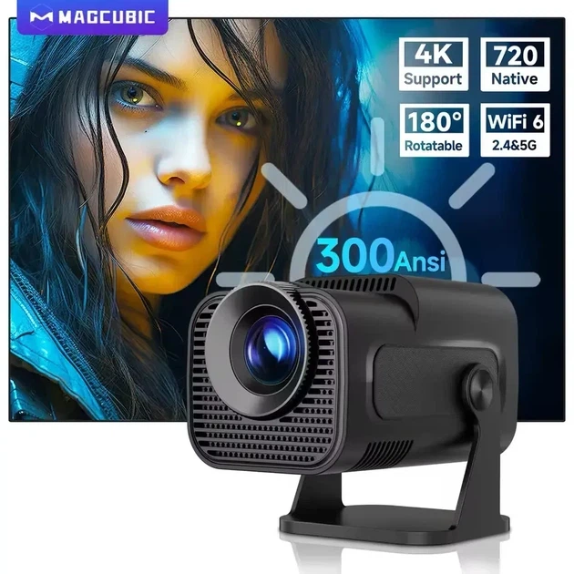 Проектор MAGCUBIC HY320 Mini 4K Домашній кінотеатр 300Ansi Wi-Fi 6 Android 11 - изображение 3