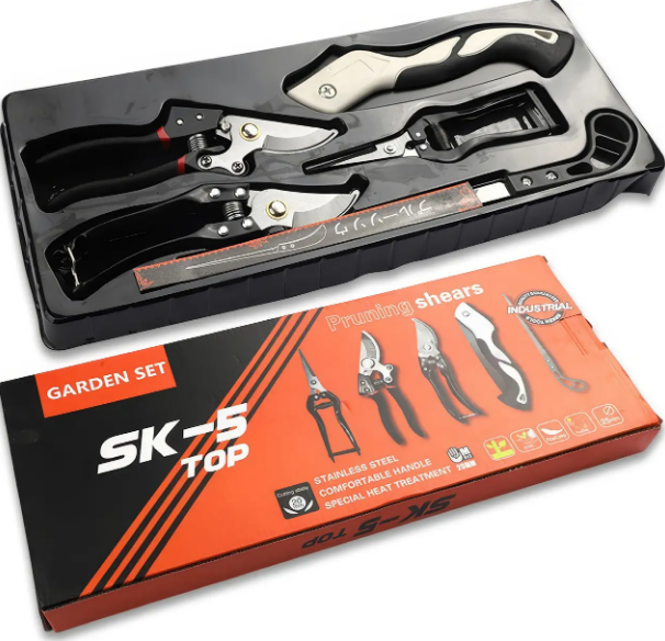 Садовый набор инструментов 5 в 1 с ножницами,секаторами и пилкой Garden Set SK-5 (6563) - Фото 8 Садовый набор инструментов 5 в 1 с ножницами,секаторами и пилкой Garden Set SK-5 (6563) - зображення 8