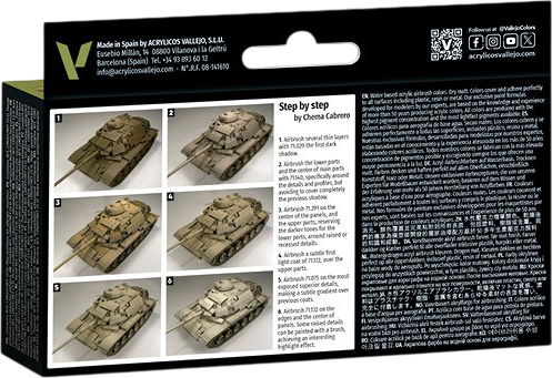 Zestaw farb akrylowych Vallejo Model Air AFV US Modern Kolory pustynne 6 szt x 18 ml (8429551712095) - obraz 2