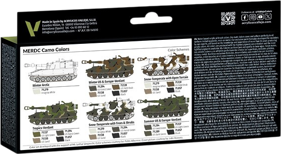 Набір акрилових фарб Vallejo Model Air AFV MERDC Camo Colors 8 шт x 18 мл (8429551712026) - зображення 2