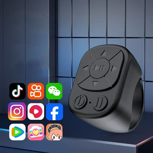 Бездротовий пульт кільце Bluetooth для смартфона керування камерою й обгортання сторінок - зображення 2