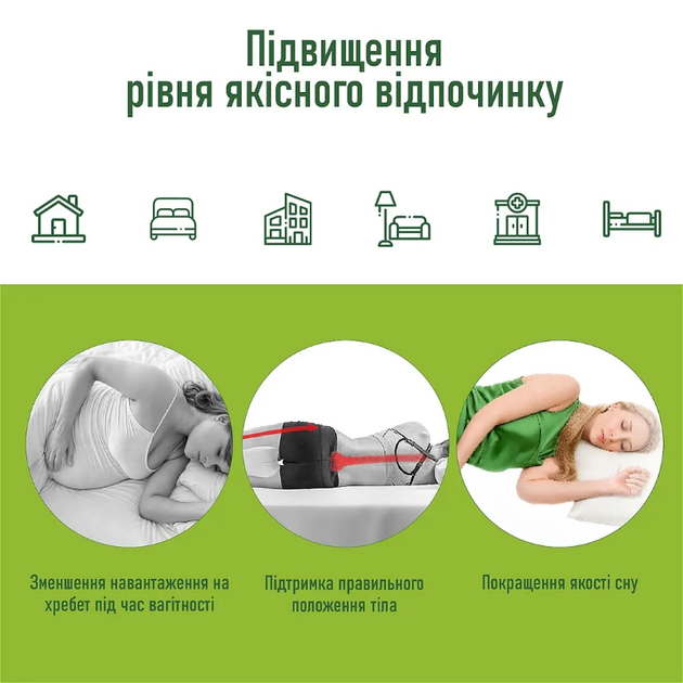 Ортопедична подушка для ніг та колін Elite Decor PMF 008-2 світло-сіра 25х20х12 см (5913-48673) - зображення 6