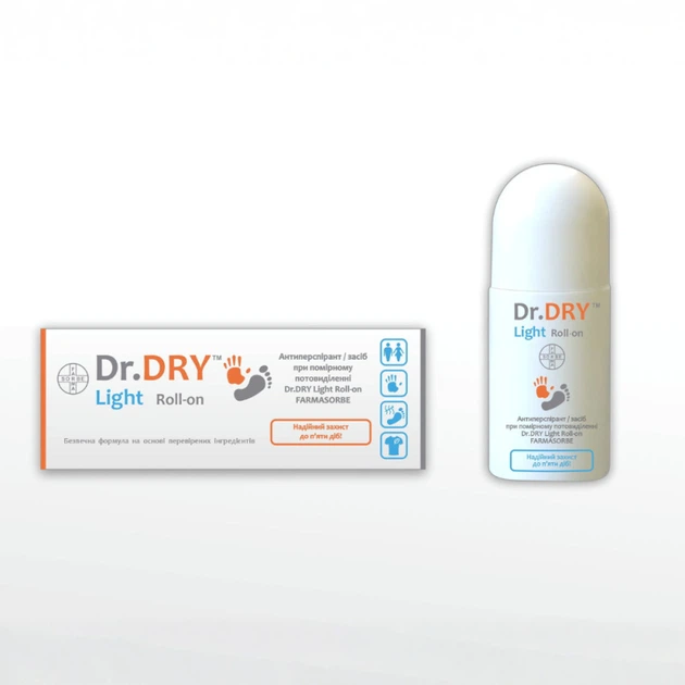 Антиперспирант Farmasorbe Dr.DRY Light Roll-on 50 мл (6525-50929) - Фото 2 Антиперспирант Farmasorbe Dr.DRY Light Roll-on 50 мл (6525-50929) - изображение 2