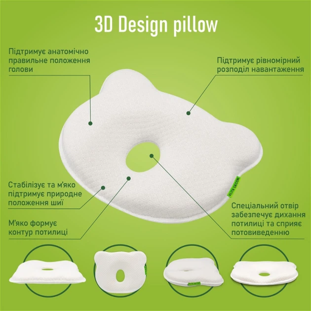 Ортопедическая подушка для младенцев Elite Decor Comfort Night PMF011 Easyfit (6594-51646) - изображение 10