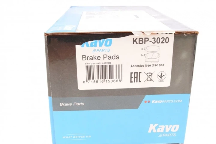 Комплект гальмівних колодок KAVO PARTS KBP-3020 KAVO KBP-3020 Hyundai Sonata, Tucson 581013FA01, 581013LA11, 581012EA30 - изображение 9