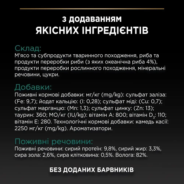 Влажный корм для котов Purina Pro Plan Sterilised Maintenance с океанической рыбой в желе 85 г 12578845 - изображение 3