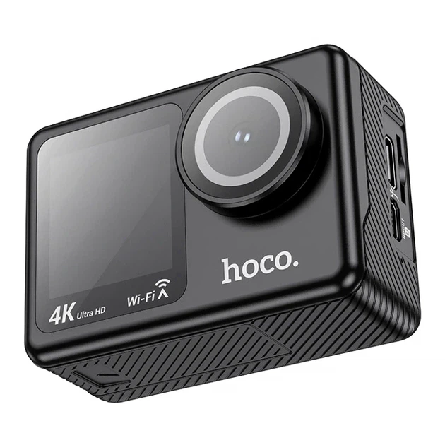 Экшн-камера Hoco DV101 8 Мп 4K 120 FPS черный для спорта и путешествий с водонепроницаемым кейсом - изображение 6