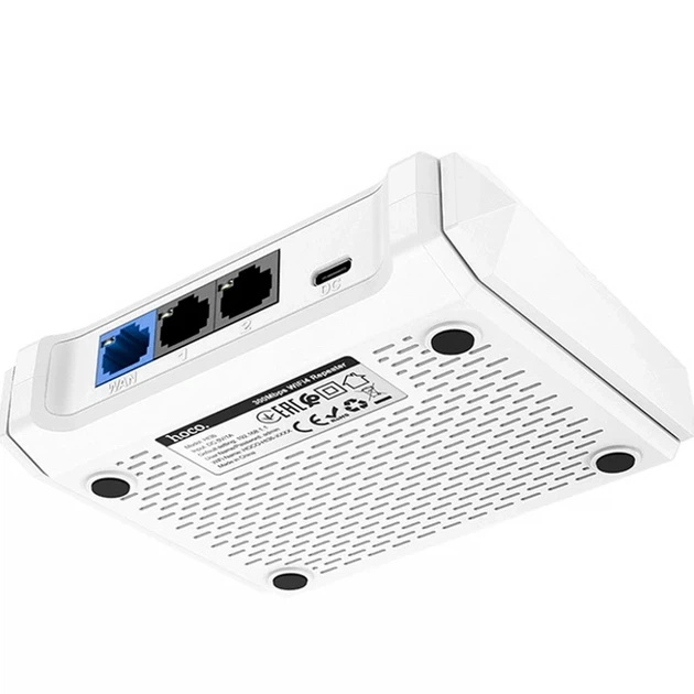 Адаптер WiFi роутер Hoco HI36 3000 Mbps 2.4 GHz білий для дому та офісу з антеною 5dBi - Фото 5 Адаптер WiFi роутер Hoco HI36 3000 Mbps 2.4 GHz білий для дому та офісу з антеною 5dBi - зображення 5