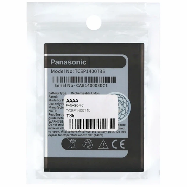 Акумулятор літій-іонний 3,7V 1400mAh для Panasonic T35 клас AAAA - Фото 2 Акумулятор літій-іонний 3,7V 1400mAh для Panasonic T35 клас AAAA - зображення 2