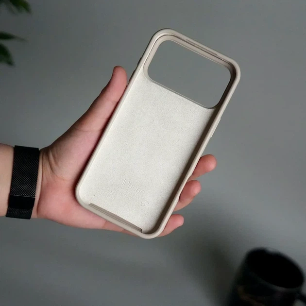 Чохол силіконовий Silicone Case Full Cover для iPhone 17 захист камери колір камінь - зображення 4