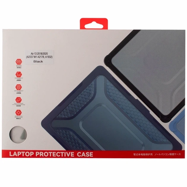 Накладка TPU PC для MacBook Air 13 дюймов 2018 2020 Purple с подставками и защитой 360 градусов - изображение 2