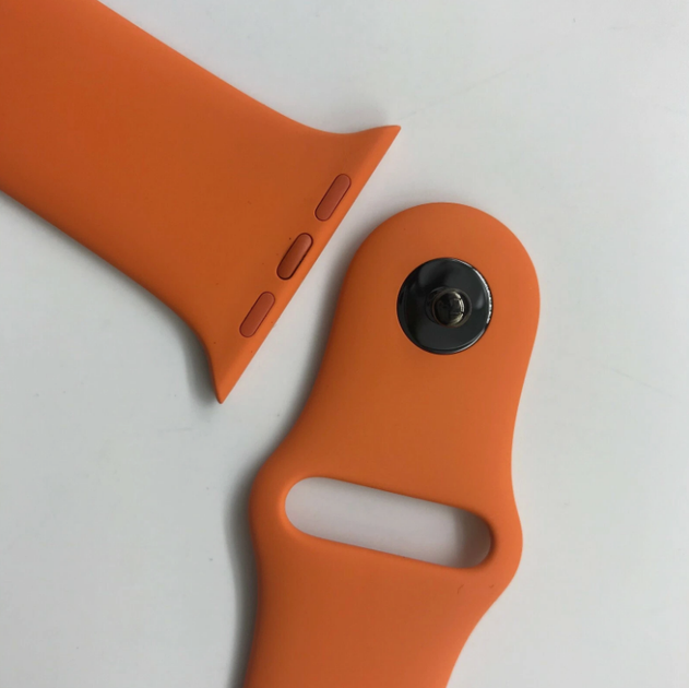 Ремінець для Apple Watch силіконовий One-Piece розмір S 38 40 41 мм колір 02.Apricot - зображення 7