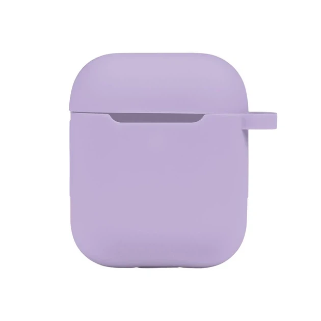 Силіконовий футляр з карабіном для Airpods 1 2 колір 55.Pine green розмір 80х90х30 мм - зображення 4