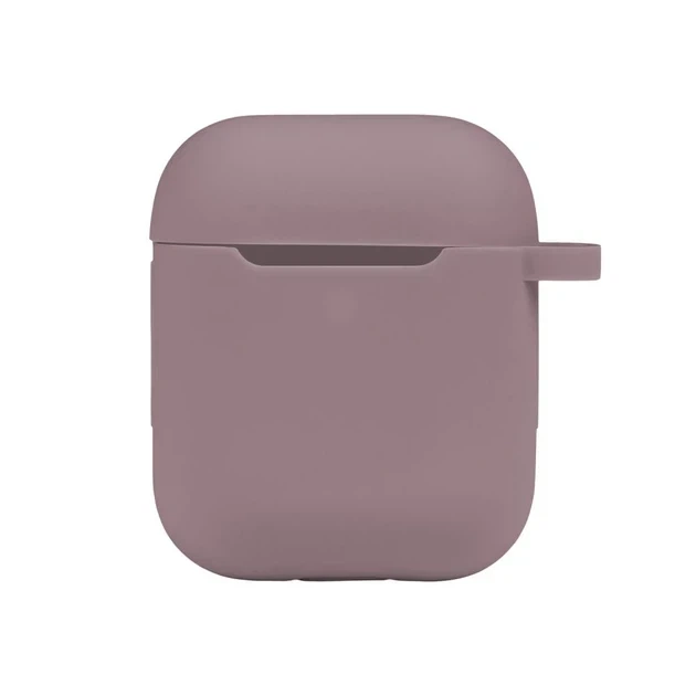 Силіконовий футляр з карабіном для Airpods 1 2 колір 55.Pine green розмір 80х90х30 мм - зображення 5