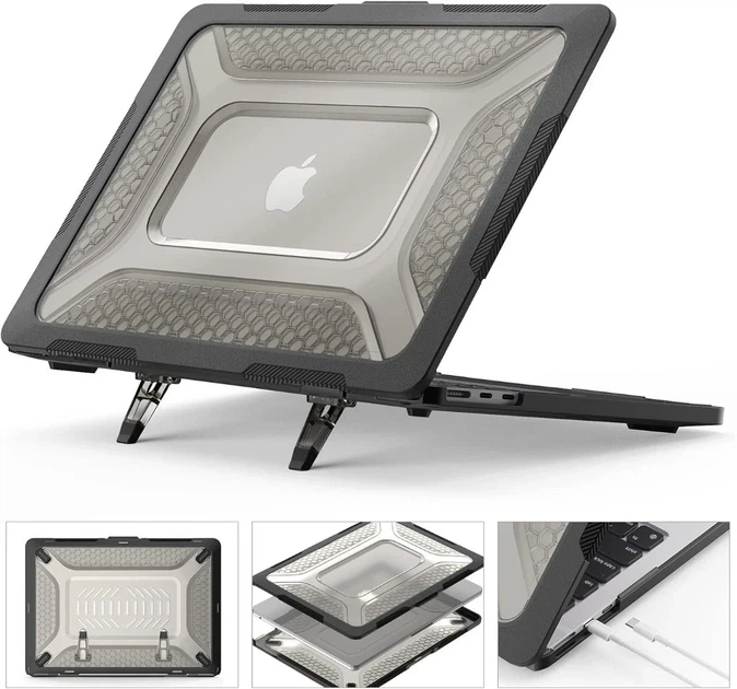 Накладка TPU PC Hex Shield для MacBook Pro 16 дюймов 2024 2023 2021 черный - изображение 3