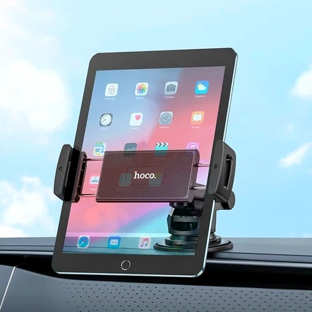 Автомобільний тримач Hoco CA120 для планшетів 4.7-10 дюймів чорний ABS силікагель - Фото 7 Автомобільний тримач Hoco CA120 для планшетів 4.7-10 дюймів чорний ABS силікагель - зображення 7