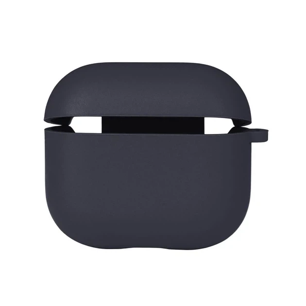 Силіконовий футляр з мікрофіброю для AirPods 3 чорний з карабіном - Фото 5 Силіконовий футляр з мікрофіброю для AirPods 3 чорний з карабіном - зображення 5