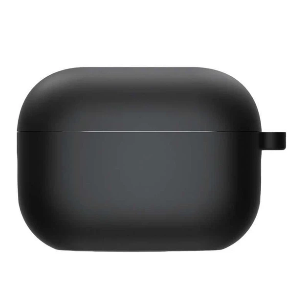 Силіконовий футляр з мікрофіброю для AirPods 3 чорний з карабіном - Фото 6 Силіконовий футляр з мікрофіброю для AirPods 3 чорний з карабіном - зображення 6