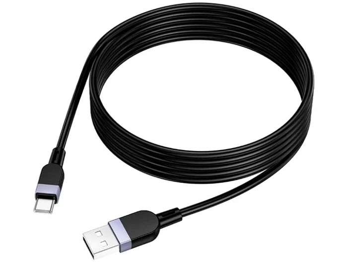 Кабель Hoco X109 Energy 1 м 3 А USB-A Type-C чорний силікон для заряджання та передачі даних - зображення 3