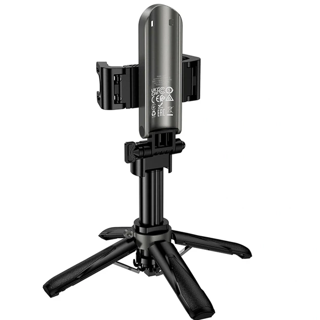 Монопод Hoco K27 Pro Magic мини черный 3 в 1 с Bluetooth пультом для селфи и видеосъемки до 48 см - изображение 5