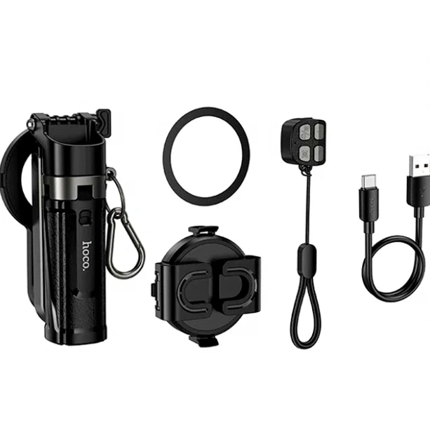 Монопод Hoco K27 Pro Magic мини черный 3 в 1 с Bluetooth пультом для селфи и видеосъемки до 48 см - изображение 7