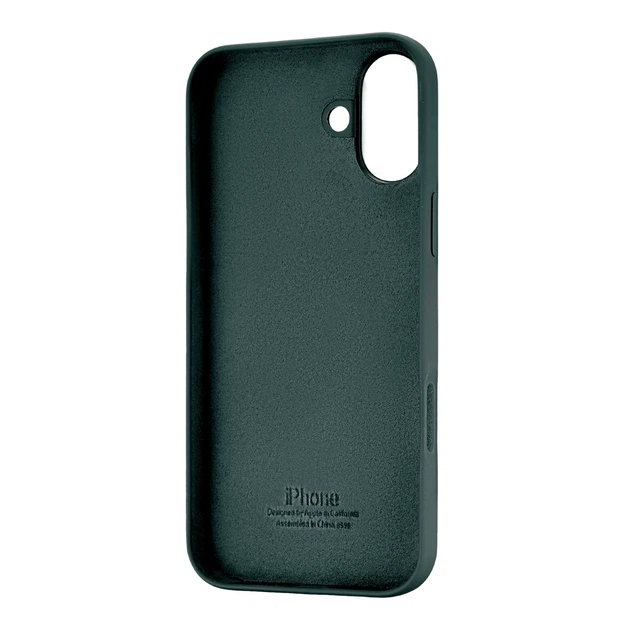 Чехол силиконовый Full Cover для iPhone 16 Plus защита камеры с микрофиброй внутри зеленый Pine Green - Фото 3 Чехол силиконовый Full Cover для iPhone 16 Plus защита камеры с микрофиброй внутри зеленый Pine Green - изображение 3