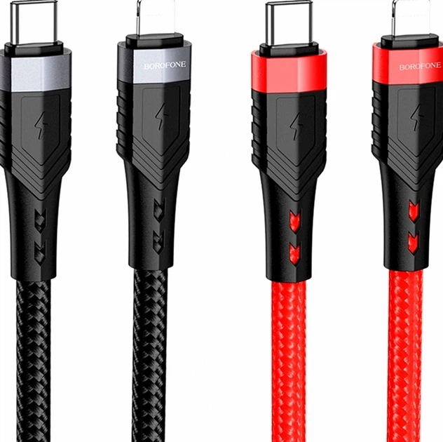 Кабель USB Type-C to Lightning 1.2м 20Вт красный Borofone BU35 - изображение 2