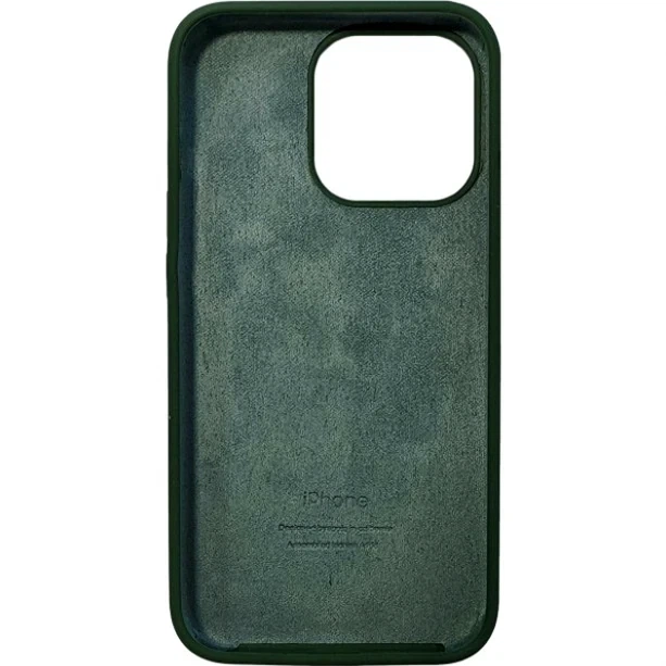Чохол силіконовий Full Cover для iPhone 13 Pro Max темно-зелений із захистом камери та посиленими кутами Atrovirens - зображення 2