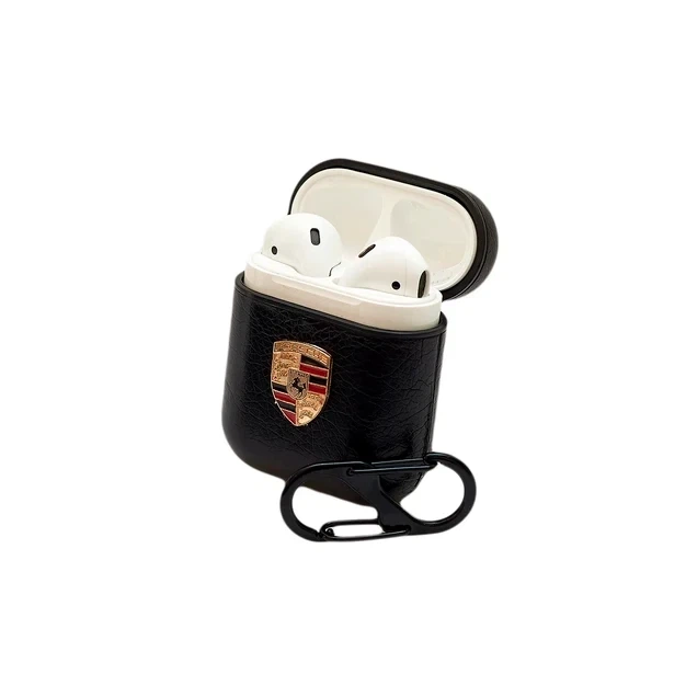 Футляр для навушників Airpods 1 2 пластиковий силіконовий з карабіном колір Porsche - Фото 5 Футляр для навушників Airpods 1 2 пластиковий силіконовий з карабіном колір Porsche - зображення 5