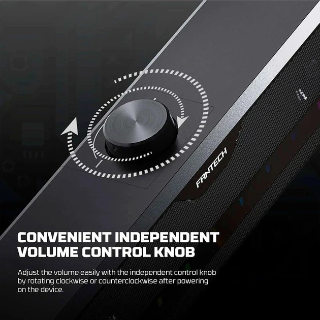 Комп'ютерна колонка саундбар Fantech GS303 потужність 6 Вт Bluetooth 5.3 USB чорний ABS пластик - Фото 6 Комп'ютерна колонка саундбар Fantech GS303 потужність 6 Вт Bluetooth 5.3 USB чорний ABS пластик - зображення 6