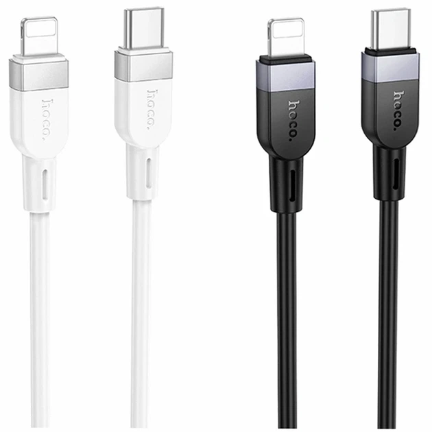 Кабель USB Type-C to Lightning 27W 1м силиконовый черный Hoco X109 - изображение 2