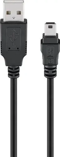 Кабель USB Type A to Mini 2м 2А черный пластиковый и металлический для подключения устройств - изображение 5