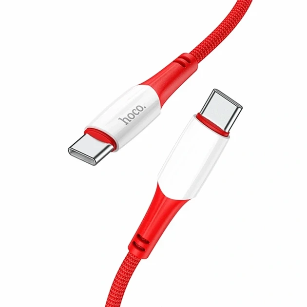 Кабель USB Type C Hoco X70 Ferry 60Вт 1м 3А червоний для заряджання та передачі даних - Фото 1 Кабель USB Type C Hoco X70 Ferry 60Вт 1м 3А червоний для заряджання та передачі даних - зображення 1