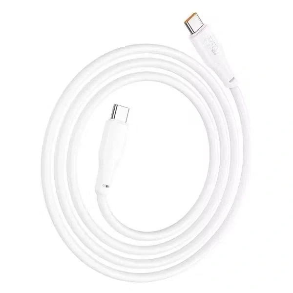 Кабель USB Type-C 100W 2м Hoco X93 Force белый для быстрой зарядки и передачи данных - Фото 4 Кабель USB Type-C 100W 2м Hoco X93 Force белый для быстрой зарядки и передачи данных - изображение 4