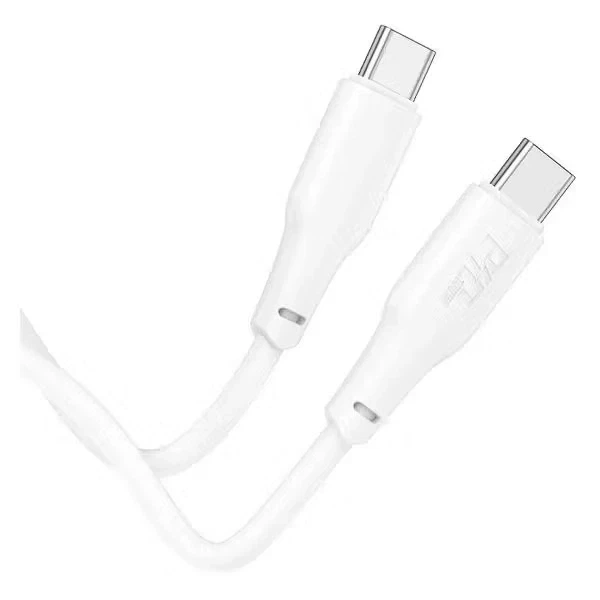 Кабель USB Type-C 100W 2м Hoco X93 Force белый для быстрой зарядки и передачи данных - Фото 5 Кабель USB Type-C 100W 2м Hoco X93 Force белый для быстрой зарядки и передачи данных - изображение 5