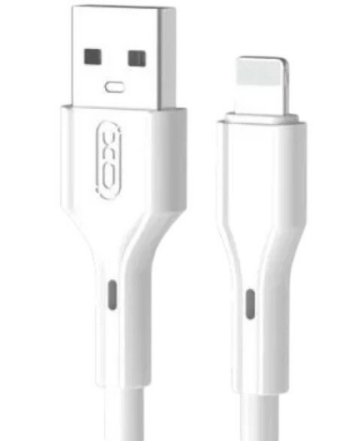 Кабель USB Lightning 2.4A 1м белый для зарядки и передачи данных XO NB230 Rock Series - изображение 6