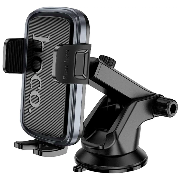 Холдер Hoco H79 Vista для смартфонів 4.5–7.0 дюймів чорний ABS із кріпленням на центральній консолі - Фото 1 Холдер Hoco H79 Vista для смартфонів 4.5–7.0 дюймів чорний ABS із кріпленням на центральній консолі - зображення 1