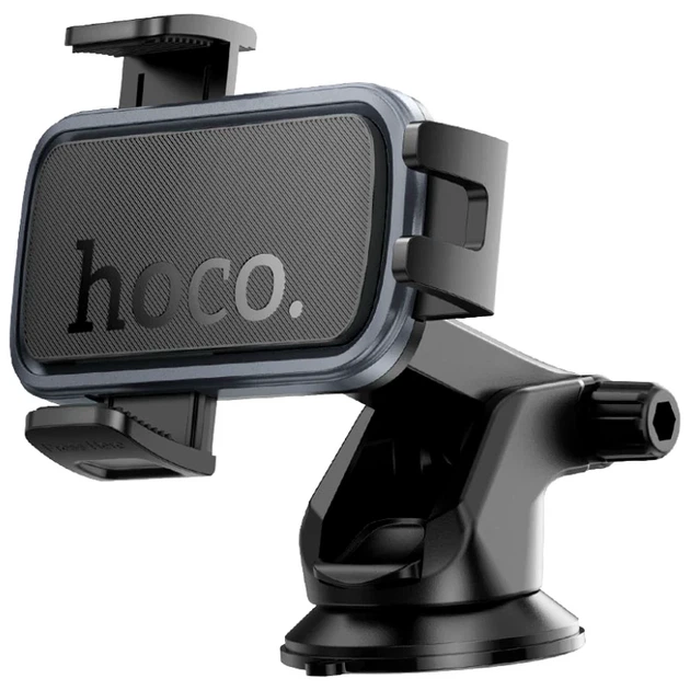 Холдер Hoco H79 Vista для смартфонів 4.5–7.0 дюймів чорний ABS із кріпленням на центральній консолі - Фото 3 Холдер Hoco H79 Vista для смартфонів 4.5–7.0 дюймів чорний ABS із кріпленням на центральній консолі - зображення 3