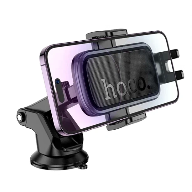 Холдер Hoco H79 Vista для смартфонів 4.5–7.0 дюймів чорний ABS із кріпленням на центральній консолі - Фото 7 Холдер Hoco H79 Vista для смартфонів 4.5–7.0 дюймів чорний ABS із кріпленням на центральній консолі - зображення 7