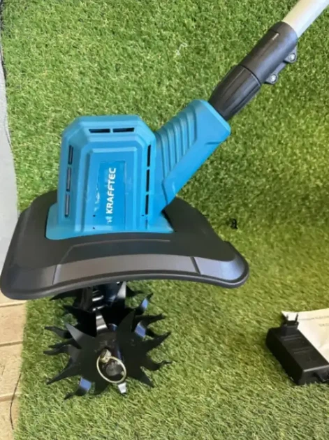 Акумуляторний ручний культиватор KRAFFTEC 46V, 6Ah, 2 АКБ, безщітковий двигун, 4000W, телескопічна штанга 90–150 см - Фото 8 Акумуляторний ручний культиватор KRAFFTEC 46V, 6Ah, 2 АКБ, безщітковий двигун, 4000W, телескопічна штанга 90–150 см - зображення 8