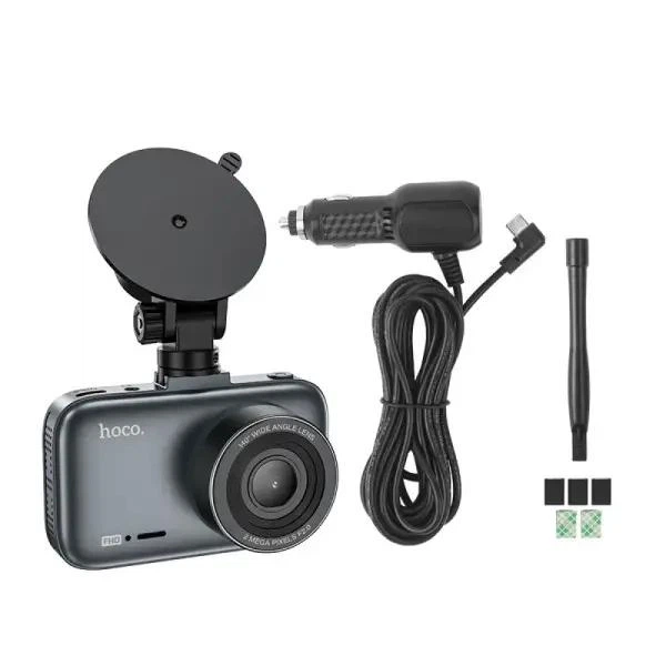 Видеорегистратор Hoco DV5 Dash Cam Full HD 1080P с 3-дюймовым IPS дисплеем и ночной съемкой Черный - изображение 6