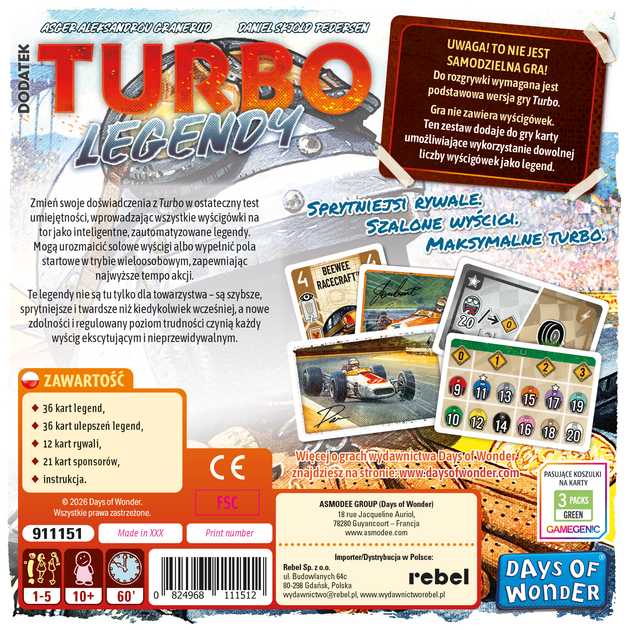 Dodatek do gry Rebel Turbo Legendy (824968111512) - obraz 4