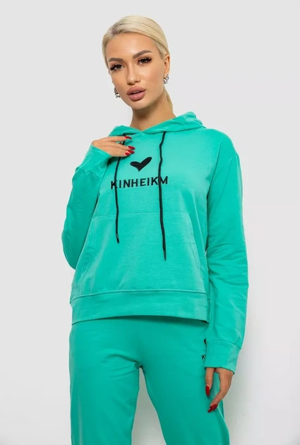 Спортивний костюм жіночий двонитка, колір м'ятний, 214R1419-007 розмір M - зображення 6