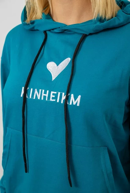 Спортивний костюм жіночий двонитка, колір бірюзовий, 214R1419-007 розмір M - зображення 4