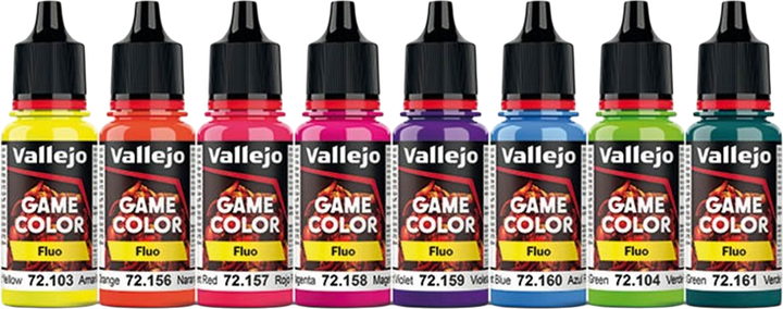 Zestaw farb akrylowych Vallejo Game Color – Kolory fluorescencyjne 8 szt x 18 ml (8429551722148) - obraz 2