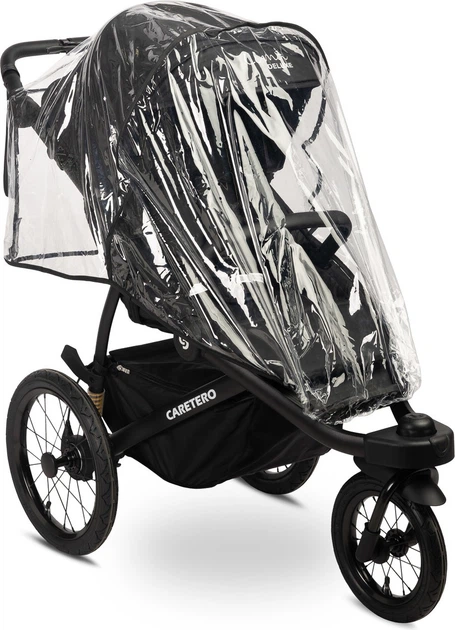 Wózek spacerowy Caretero Lima Deluxe trójkołowy Czarny (5903076321473) - obraz 4