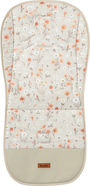 Набір для коляски Sensillo Velvet Bloom Deluxe Вкладиш 80 x 40 см + Подушка + Накладки Бежевий (5903076324771) - зображення 2